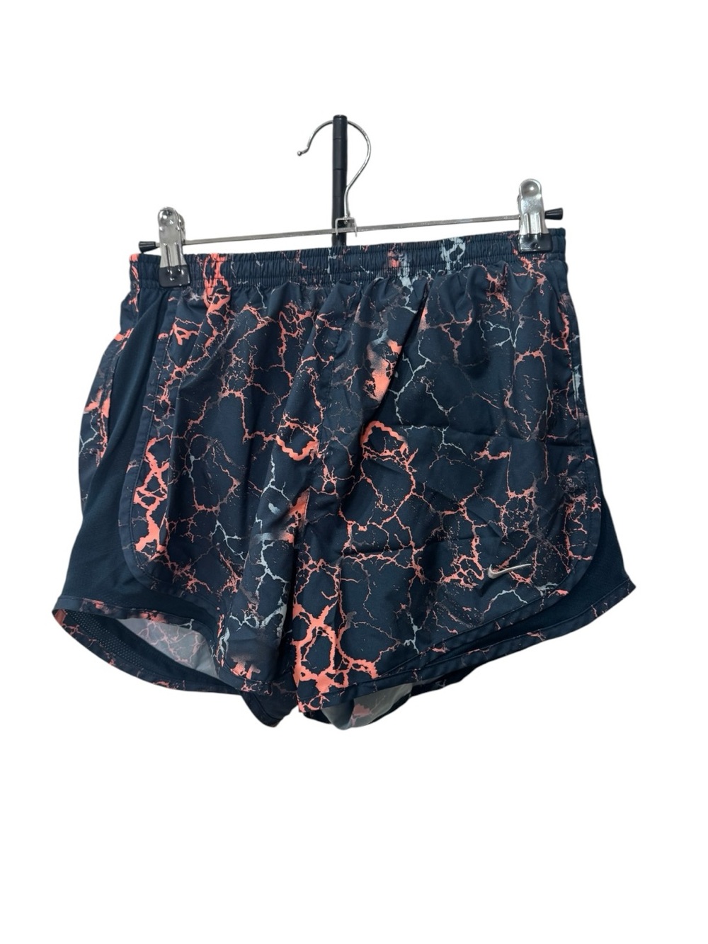 Nike running shorts featuring Dri-FIT technology and a graphic print womens sz S